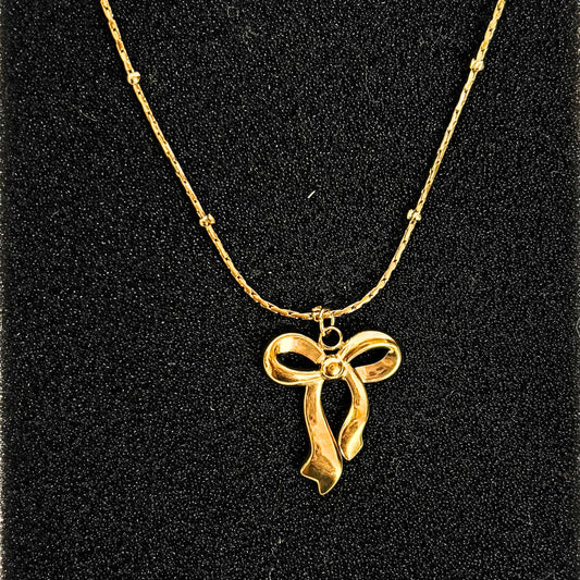Thick Bow Necklace